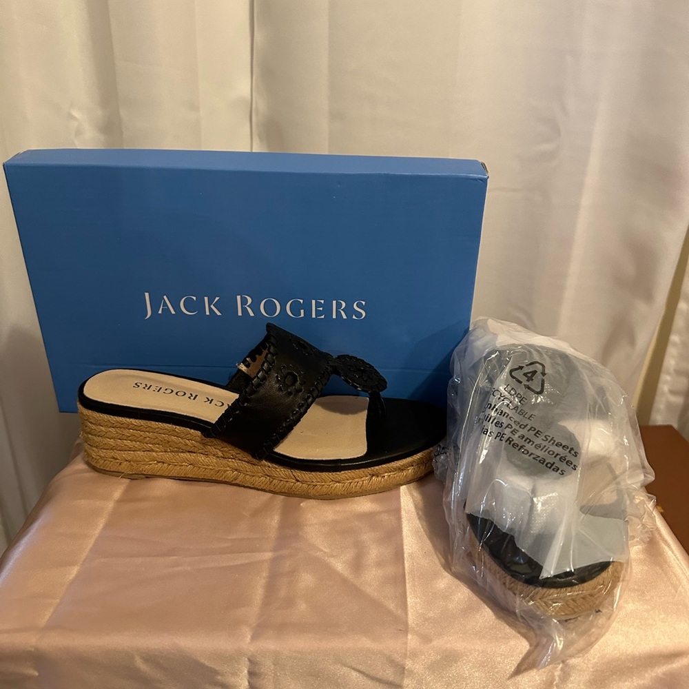 Jack Roger’s wedge, black, ladies size 6.5.